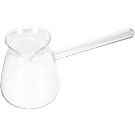 Arabisk kaffekanne i glass, tyrkisk kaffekanne med håndtak, melk- og smørvarmer, tekoker for komfyr, kaffetrakter, varme- smeltende varm sjokolade, 