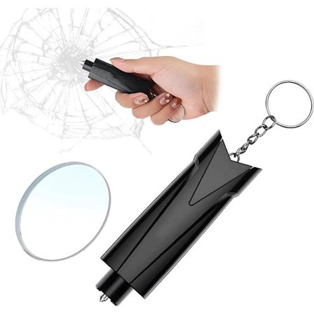 Sikkerhedshammer 2 i 1 Sikkerhedshammer & Selekniv Nødhammer Bil Nødhammer Bilhammer 2 i 1 Sikkerhedshammer Nødhammer Sort