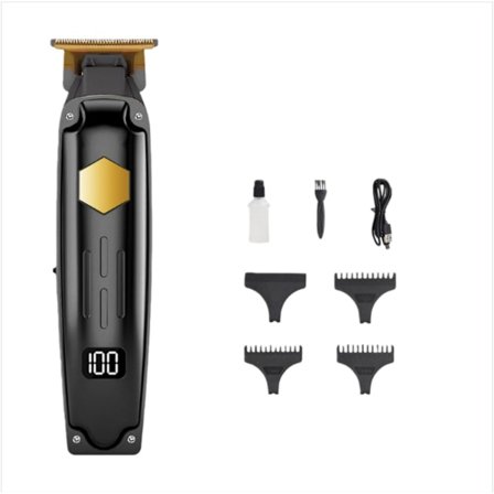 Professionel Herre Hårklipper - Trådløs Hårtrimmer med Digital Skærm