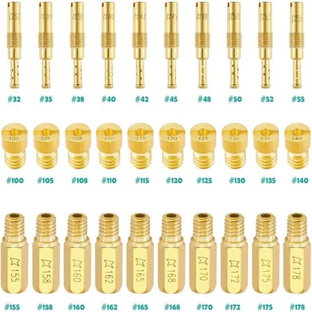 30 stk. Karburatortilbehørssæt Karburator Hoveddyser Karburator