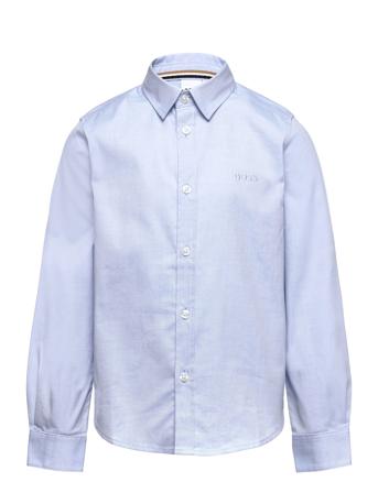 Shirt Shirts Long-sleeved Shirts Blå BOSS*Betinget Tilbud