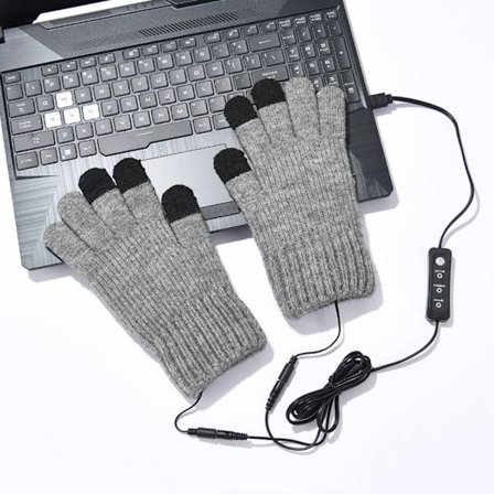 Lämmitettävät hanskat Knit Gloves GREY