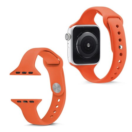 Apple Watch Series 5 40mm narrow silikon klockarmband - orange