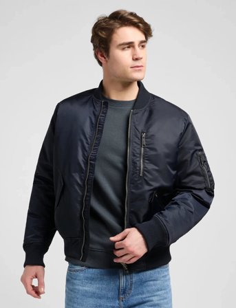 Lee Jeans Bomber Jacket - Black - M