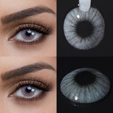 VISUASHOW Aurora Hazel Naturliga Färgade Kontaktlinser | Myopi Receptbelagda Linser | 1 Par Halvårsvis | Ögonförstorande Linser