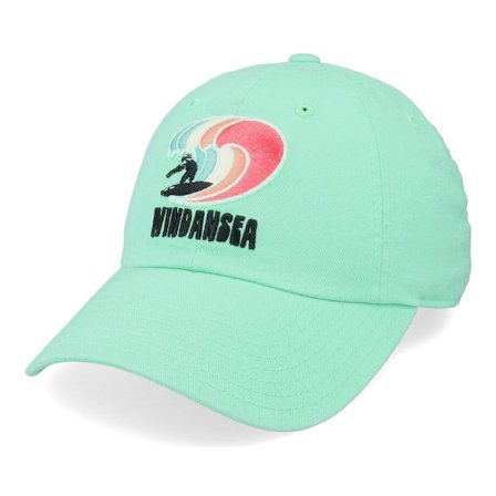 American Needle - Wind & Sea Ballpark Mint Dad Cap Unconstructed Green Cap - @ Hatstore