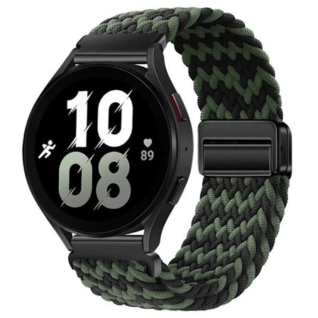 20mm 22mm Flätat Nylonarmband kompatibelt med Samsung Galaxy Watch 6 5 4 Magnetiskt Armbandsbälte Huawei Watch 4 Pro/GT3 Pro Amazfit GTR4 Band