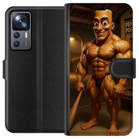 Kompatibelt Plånboksfodral till Xiaomi Xiaomi 12T Italiensk Brainrot träfigur