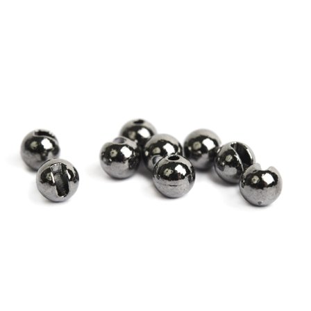 Slotted Tungsten Beads 2,5mm - Black Nickel