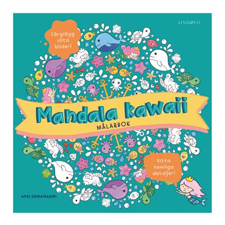 Mandala kawaii - Målarbok