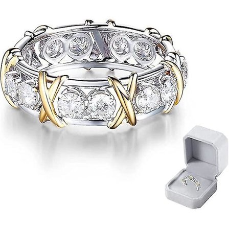 Magnetic Zircon Shaping Cross Full Moissanite Diamond Ring, Unclog Blodstream Och Lymfkörtlar Y1,vuxen,9