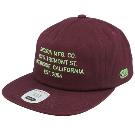 Brixton - Rot snapback Cap - Union Ii Netplus Port Snapback @ Hatstore