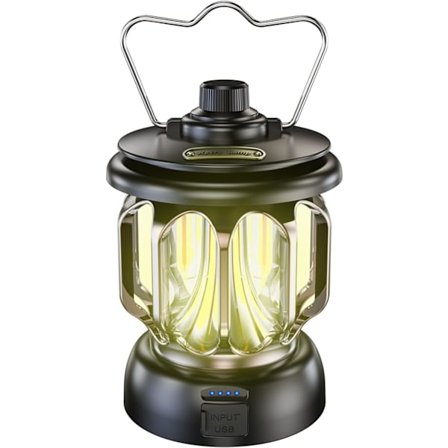Uppladdningsbar Camping Lykta, Batteridriven Retro Hängande LED L