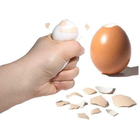 Realistiske Eggeskall Knuse Squishy Leker, Kreativt Egg med Knusbart Skall Fidget Leker, Silikon Sensoriske Leker for Stresslindring, Klebrig