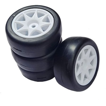 4 stk 58mm dekk 12mm sekskant hjul med svamp for 1/10 1/12 RC Drift Car 3Racing Sakura M5 M04 M05