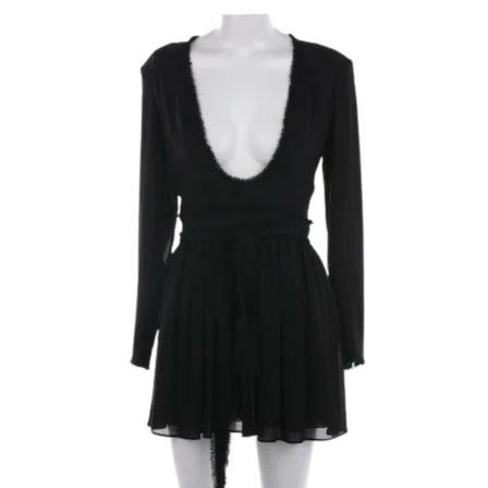 Saint Laurent Vintage, Pre-owned Fabric dresses Zwart, Dames, Maat:S