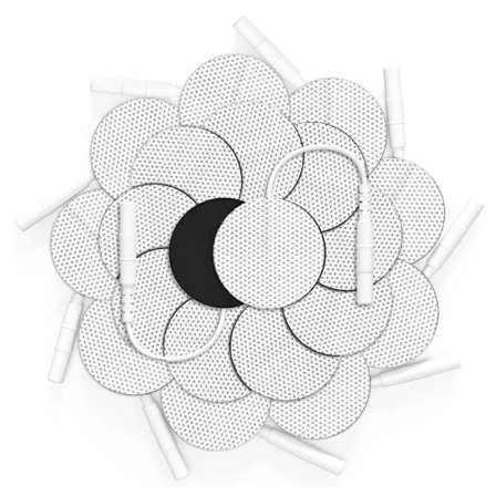 10 st 1 tum runda återanvändbara elektroder Non-woven textil elektrod