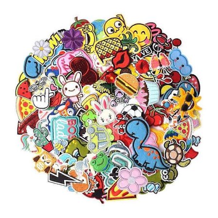 60 stk Blandede Stilarter Broderede Mærker Sy På Strygemærker til Tøj Kjoler Bukser Hatte Jeans Sy Blomster Tilbehør