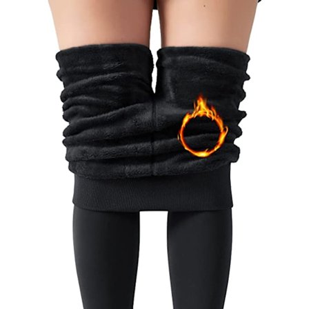 Fleeceforet leggings til kvinder - Vintervarme, tykke strømpebukser