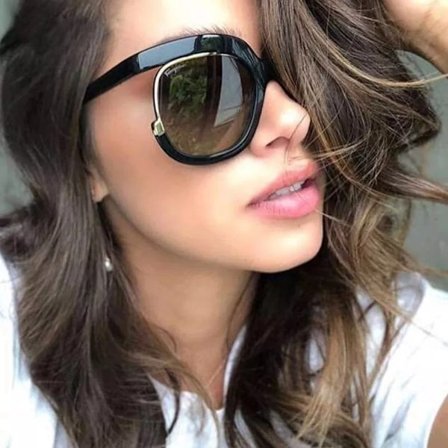 luxury Oversized Square Gradient Sunglasses Women Half frame metal UV400 Shades