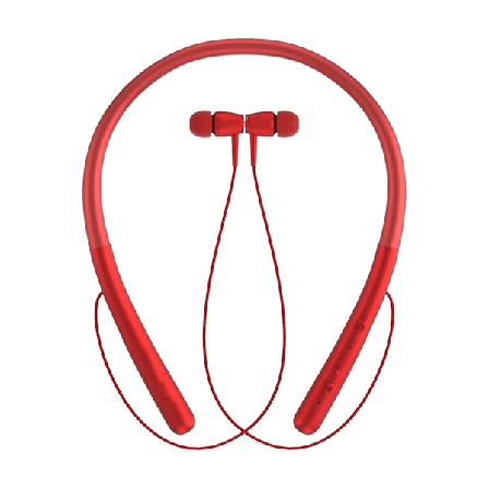 Nytt trådlöst Bluetooth-headset, nackmonterat, sport, löpning, in-ear, subwoofer, lång batteritid, 20x16x2cm, rött
