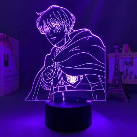 Hyökkäys Titaniaa vastaan Armin Arlert -lamppu Anime Light 3D LED-yövalo 16 väriä vaihtuva pöytälamppu kodin sisustukseen koristeelliseksi 