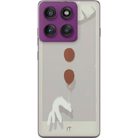 Kompatibel Mobilcover til Motorola Edge 60 Pro Minimalistisk IT horror illustration ren klovn plakat inspireret af moderne gyser