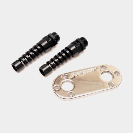 Genomföring två slangar rostfr