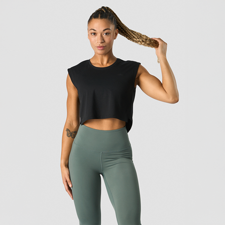 ICANIWILL Stride Kort Treningstopp Svart