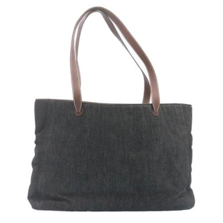 Chanel Vintage Pre-owned Canvas totes Sort, Dame Vintage Tasker, Størrelse: ONE Size