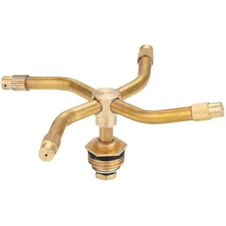 4-armet roterende plænesprinkler 360-graders automatisk rotation messing sprinkler 1 stk. messing