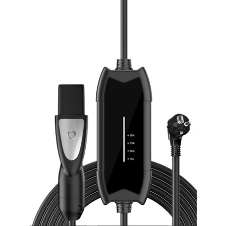 Bærbar 3,5 kW EV-oplader med 5 m kabel til opladning af elbil i hjemmet