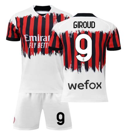 21-22 Ac Milan Tre Borta No.9 Tröja Fotbollströja Set Xs(160-165)