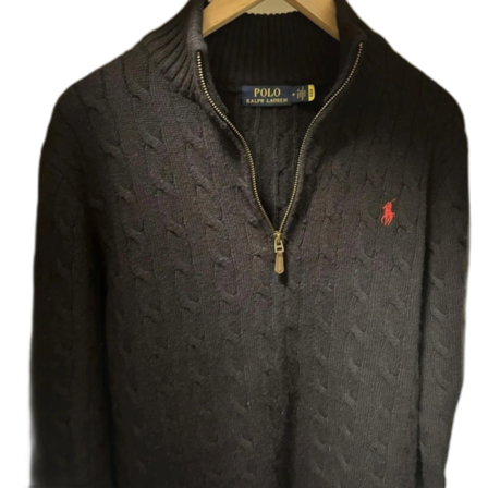 Svart stickad tröja från Ralph Lauren