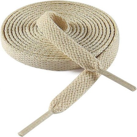 Flade træningssnørebånd 8 mm brede snørebånd til sneakers Premium træningssnørebånd Erstatninger til atletiske sportssko snørebånd_Supergave Beige