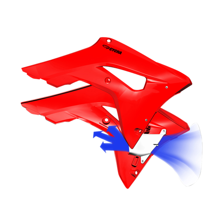 Convogliatori Radiatore Cycra Powerflow Rossi - Honda CRF 450R 2017-2020