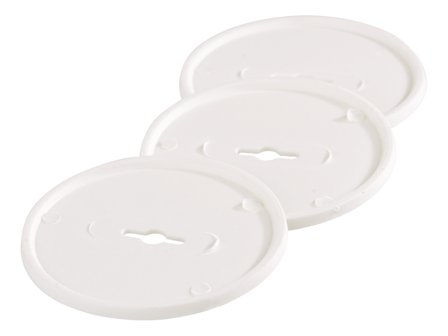 Joma H09000S Isolasjonsskive 100-pakning, 60 mm, hvit, for DV+IDV, Innfesting