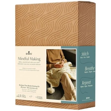 Gör-det-själv-sticksats - DMC - Pläd - 100 x 100 cm - Naturfiber - Modern stil
