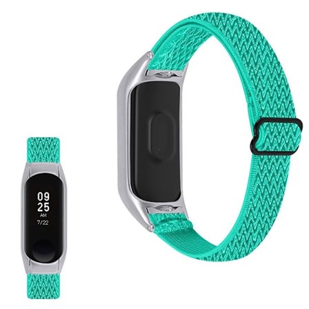 Xiaomi Mi Smart Band 4 / 3 nylon elastiskt klockarmband - Mintgrön
