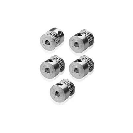 5 st 2GT 20-tandade 5 mm kugghjul för 3D-skrivare