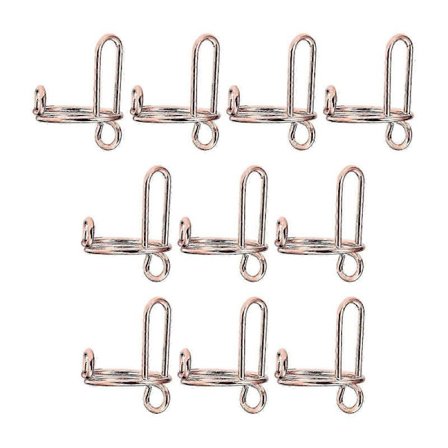 10 stk. Fingernegleringe, Halal Negleringssæt, Aftagelige til Press on Negle Neglekunst Dekoration Kvinder Gave Metal Pige Intet Lim [DB]