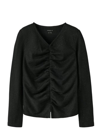 name it Nkfodny Ls Slim Top - Black - 116