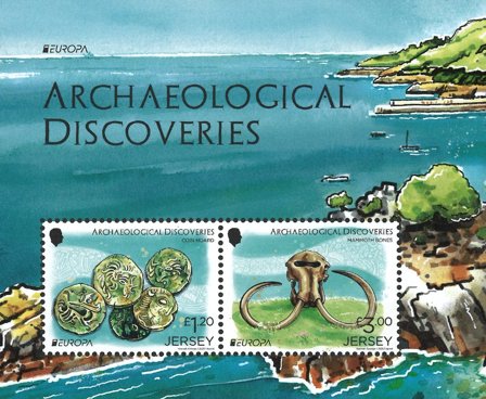 Jersey - EUROPA 2025 Nationale arkæologiske opdagelser - Postfrisk miniark