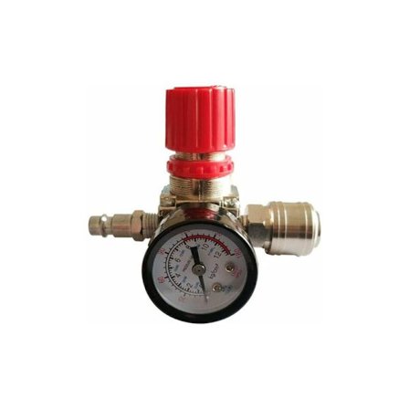 Tryckregulator för luftkompressor 1/4 pneumatisk regulator, tryckregleringsventil med koppling 180psi 12bar (trevägsventil)