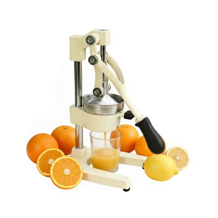 Manuaalinen sitruspuristin, valurautaa, ruostumattomasta teräksestä valmistettu siivilä