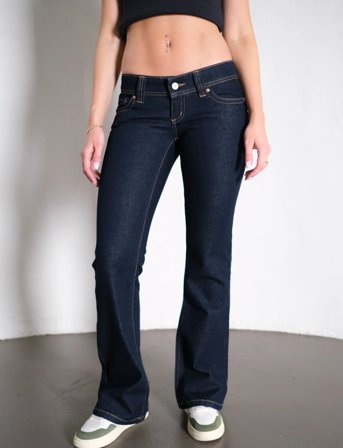 ABRAND 00 Super Low Kick Richie Rinse Denim - Blue - 22