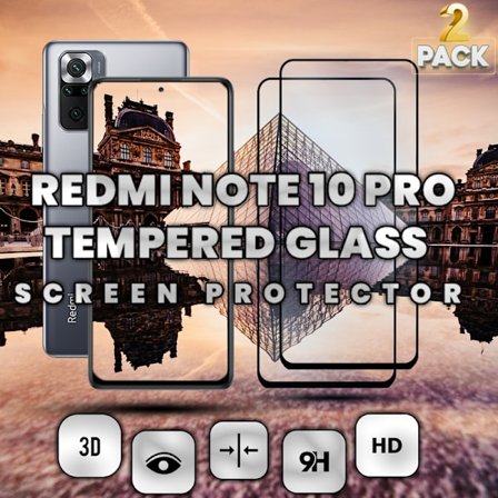 2 Pack Xiaomi Redmi Note 10 Pro - Härdat glas 9H-Super kvalitet