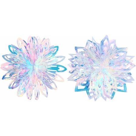2 stk Iridescent Ball Ornament Hængende Dekorationer Blad Dekorativ Foldbar Dekor Regnbue Skinnende Fest Ornamenter til Brude Bryllup Brusebad Bir