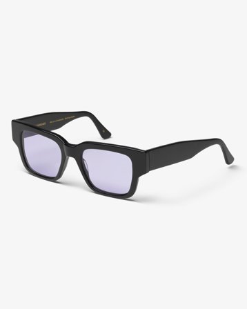 Sunglass 02 - Deep Black Solid - Lavender - One Size