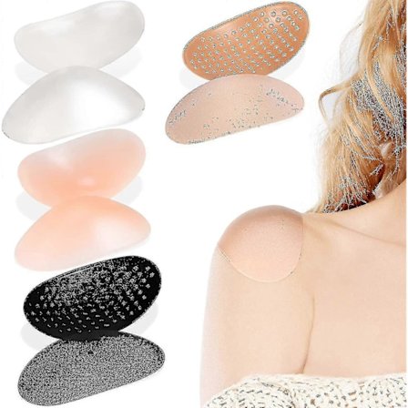 4 Par Skulderpuder Bløde Silikone Selvklæbende Skulderpuder Skridsikre Forstærker Skulderpuder